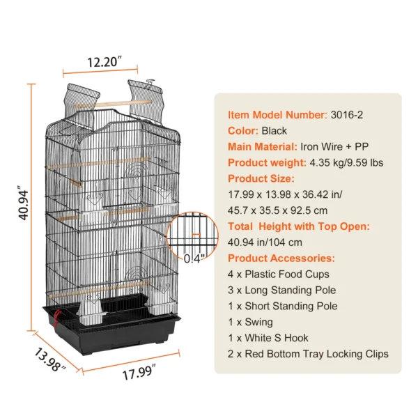 Hanging Bird Cage With Swing