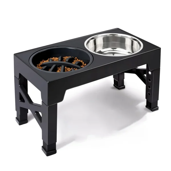 Elevated Dog Feeder Bowls Adjustable Raised Stand
