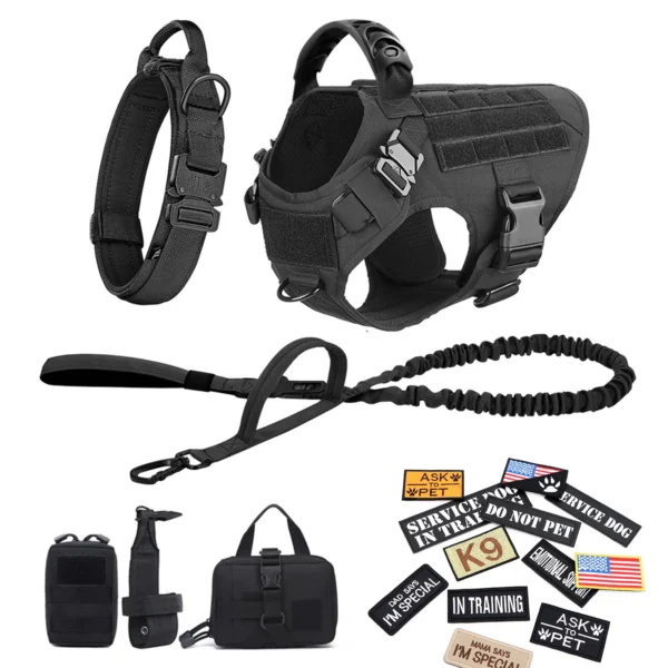 Military Tactical Dog Harness Set