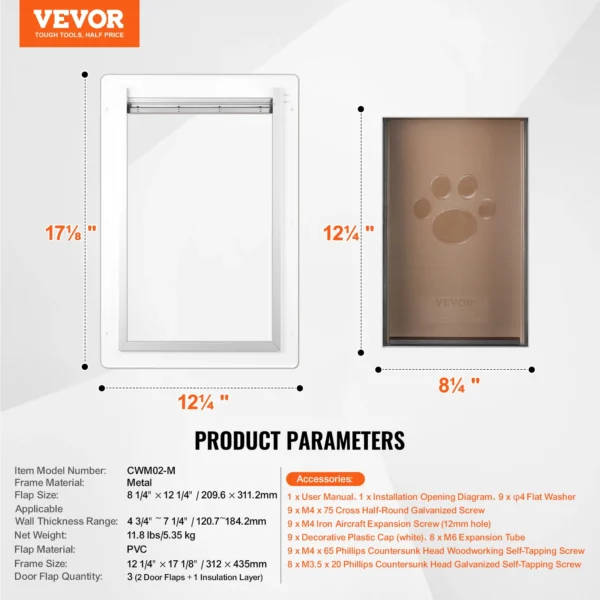 Easy Install Weatherproof Pet Door