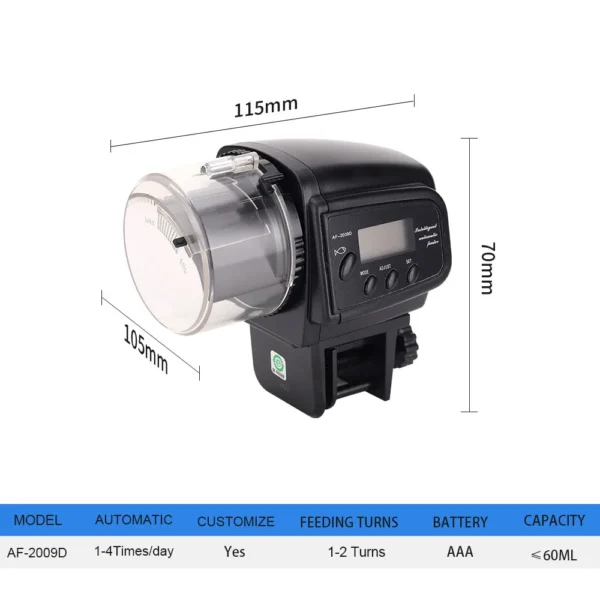 Automatic Fish Feeder With Timer